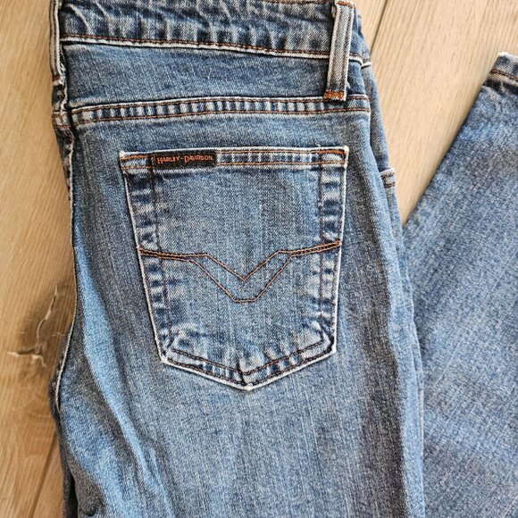 Harley Davidson Blue Jeans Women's 10P Bootcut LIKE NEW - Picture 2 of 8